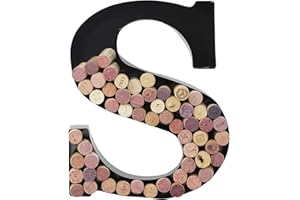 Metal Letter Wine Cork Keepsake Saver & Holder Monogram w/Free Wall Mount Kit A-Z (S.)