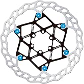 Galfer Floating Wave Disc Brake Rotor - 180mm x 2.0mm, 6-Bolt, Blue | Galfer 180mm Blue Wave Floating Disc Brake Rotor - 2.0mm Stainless Steel