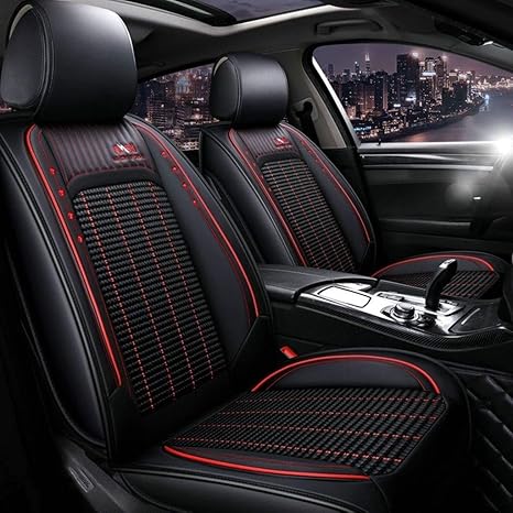 Amazon Co Jp シートクッション 車用 カーシートはレザーフルセットユニバーサルフロントリアシートカーインテリアフォーシーズンズのシート パッドフィット5席車防水クッションカバー シートカバー Color Black ホーム キッチン