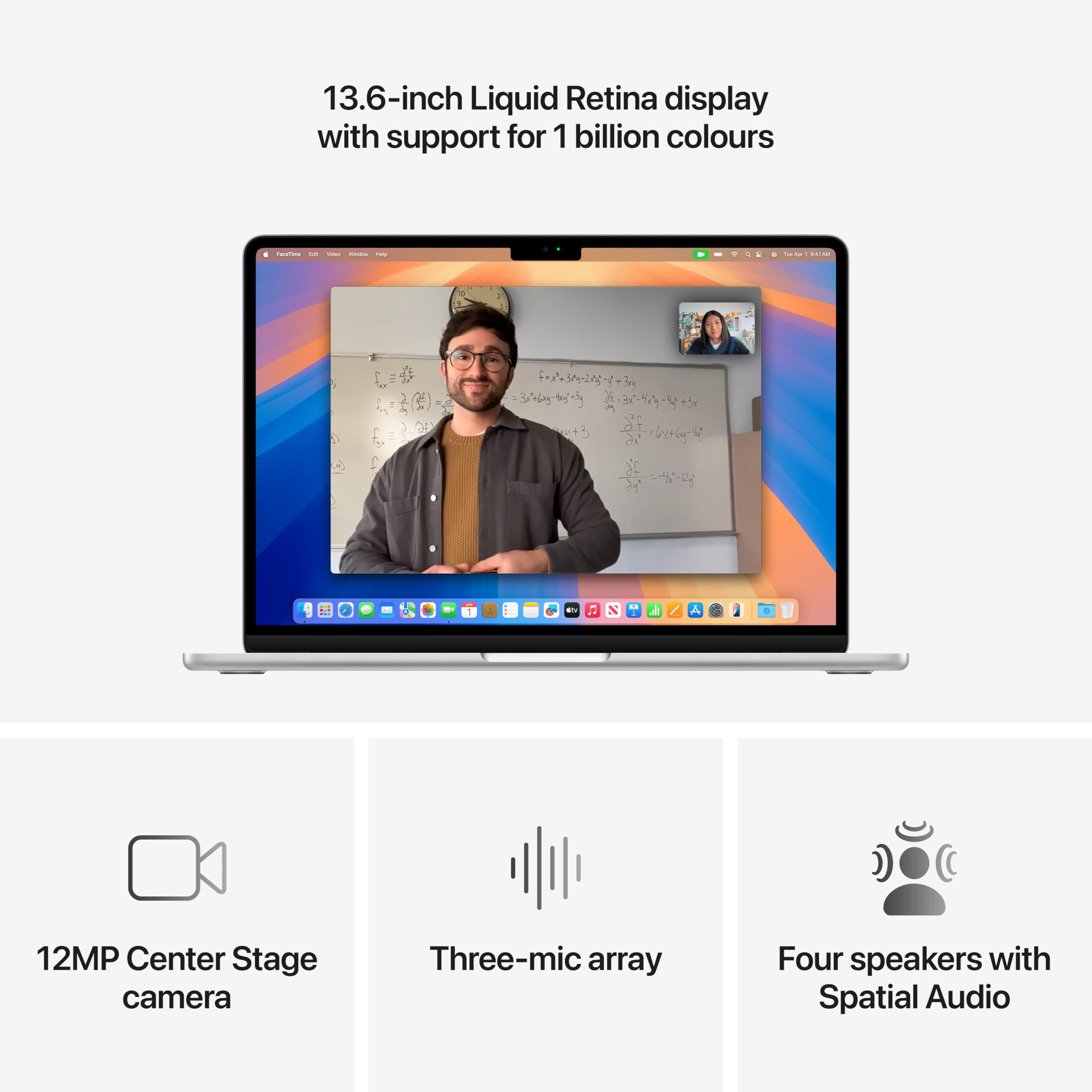 Apple 2025 MacBook Air 13-inch Laptop with M4 chip: Built for Apple Intelligence, 13.6-inch Liquid Retina Display, 16GB Unified Memory, 256GB SSD Storage, 12MP Center Stage Camera, Touch ID; Silver
