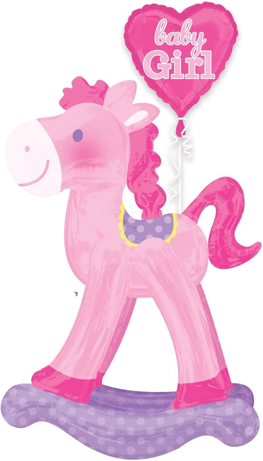 little girl rocking horse