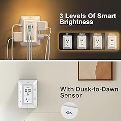 Multi Plug Outlet Surge Protector - Lvetek 3-Sided