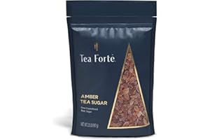 Tea Forte Natural Amber Hue Beet Rock Sugar Crystals for Tea and Coffee, Dissolves Quickly, Vegan and Non-GMO, Resealable 2 Pound Bag
