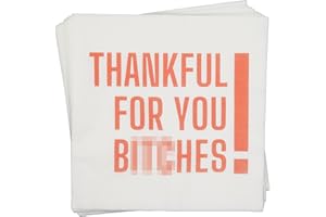 AISOSIKS Friendsgiving Napkins for Girly Friendsgiving Decorations, 50 Packs Thanksgiving Napkins,Happy Thanksgiving Decorations, Fall Table Party Decoration ZJ