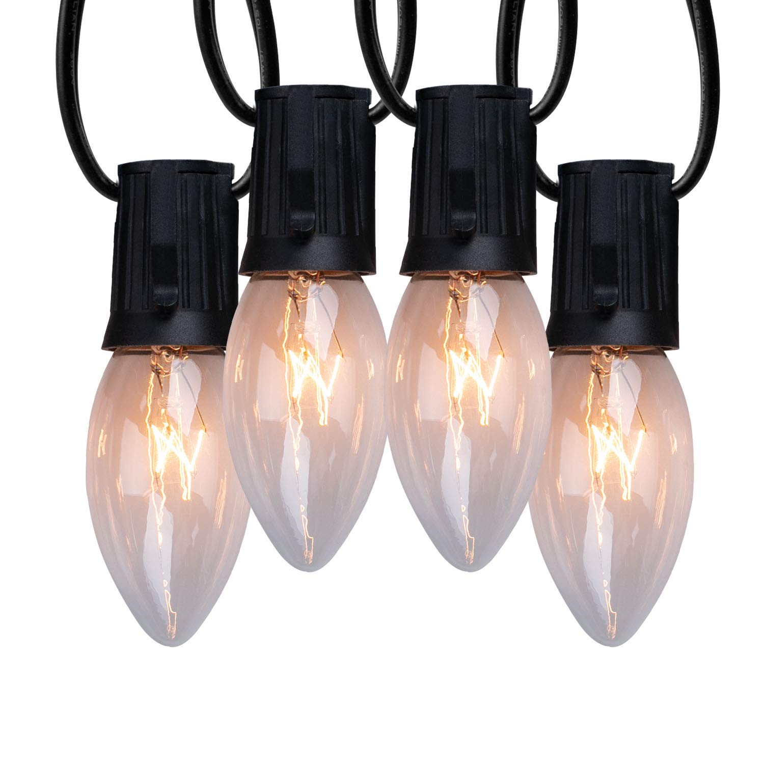C9 Clear Christmas String Light Set, 50 Feet