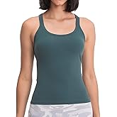 Lemedy Women Racerback Tank Tops Built in Bra Workout Activewear Camisole