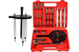 Handor 21 in1 Bearing Puller Set Bearing Removal Tool Bearing Disassembly Gear Puller with 3 jaw Hooks & 6 Sizes Inner Hole Extractor Bearing Separator Set