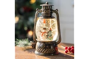 MXWCY Christmas Snow Globes, Cardinal Snowman Christmas Tree Water Lantern, USB Powered & Battery, Holiday Decorations Gifts for Family, Children or Friends