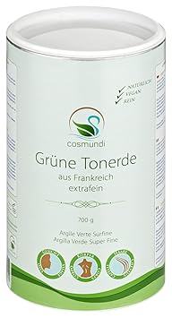 cosmundi Grüne Tonerde extrafein aus Frankreich 700 g für natürliche Gesichtsmaske Peeling und Haarpflege