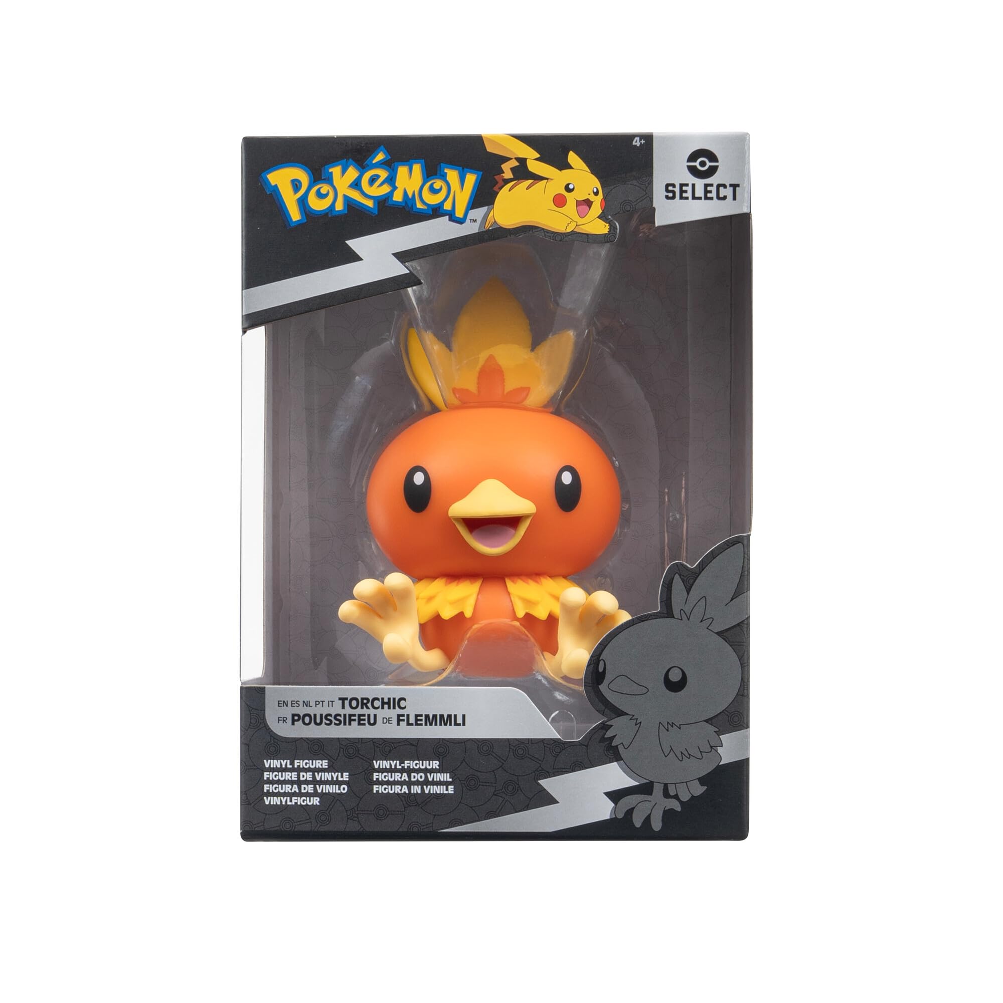 Jazwares Pokemon Select Torchic Vinyl Figure, 10 cm Size