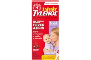 Tylenol Infant Fever, Teething and Pain Reliever for Baby, Cherry Suspension Medicine, 24ML