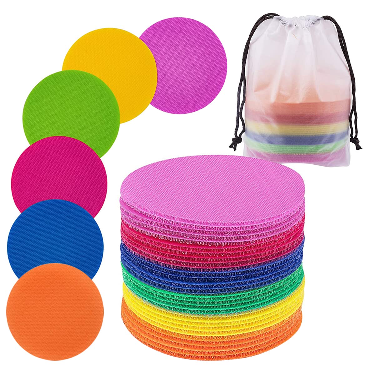 30pcs Carpet Marker Spot, Colorful Floor Sit Dots Circles Carpet Spots Markers for Classroom Kindergarten