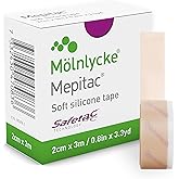 Mepitac 298300 Soft Silicone Tape, 2 cm x 3 /0.8 in x 3.3 yd