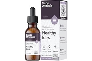 Marie Originals Natural Ear Oil Drops | Mullein Garlic Oil Ear Drops for Infection Prevention, Herbal Ear Ache Drops for Adults, Kids & Pets, Soothes Ear Pain & Wax Removal, Earache Remedies (1 Pack)