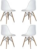 Mid Mod Wares (White Mid Century Modern Dining Chairs 4 Pack