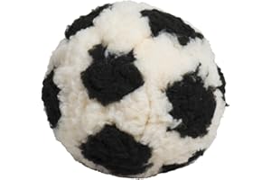 HuggleHounds HuggleFleece Plush Soccer Ball Dog Toy - Dog Fuzzy Ball Toy, Durable Round Soft Fleece, Stuffed Puppy Plush for Small and Large Breeds - 8", Large