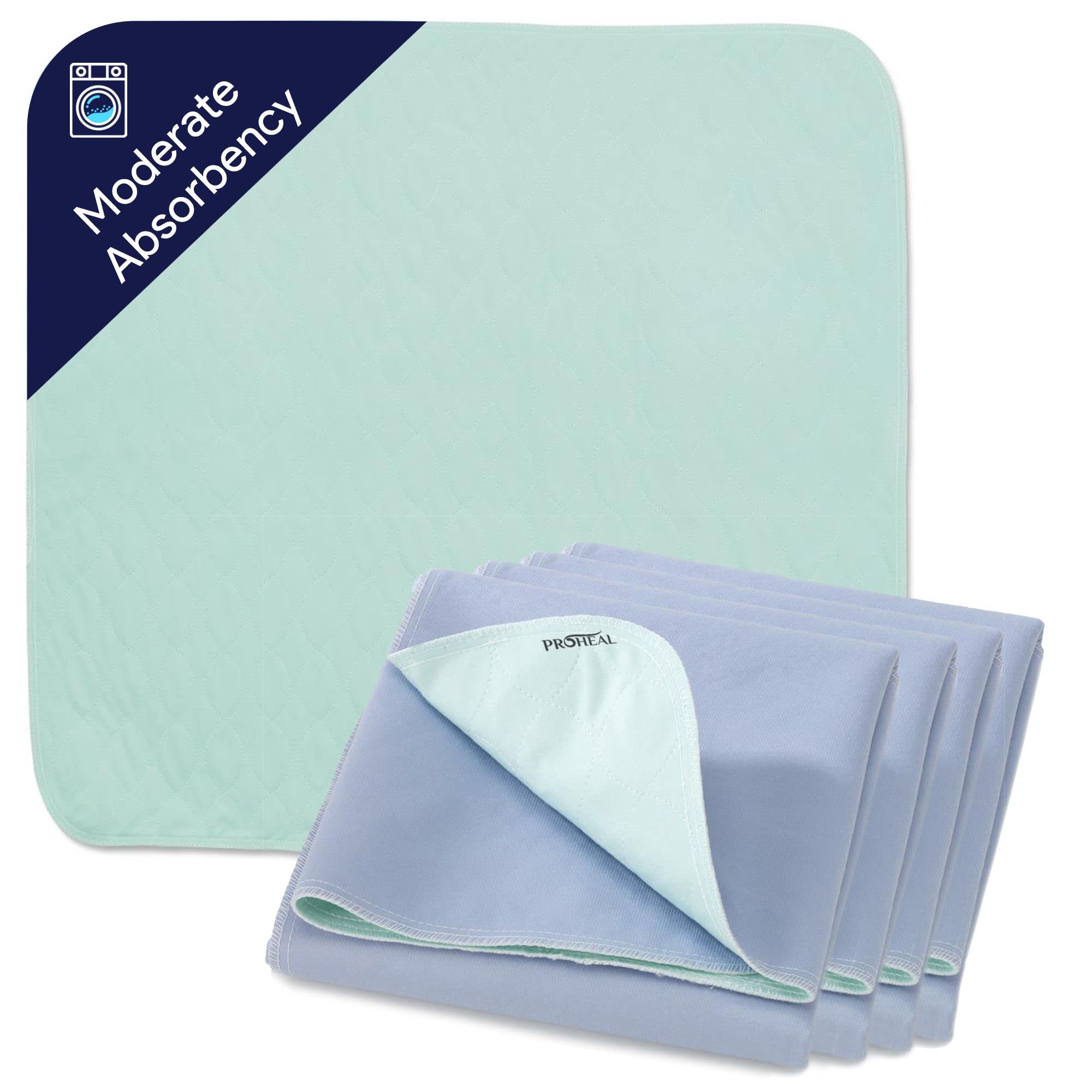 Photo 1 of Incontinence Bed Pads Washable - Wicking Waterproof Bed Pads - Soft and Breathable Laminated Chucks - Moderate Absorbent Reusable Pee Pads for Adults - 34" x 36" - 2 Pack