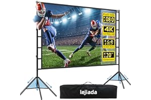 lejiada Projector Screen and Stands, Upgraded Large Projections Screens Easy to Setup 102H''*104W'' 16:9 Perfectance for Business Presentations, Meetings, Home, Outdoor Movie Nights, Film Festivals