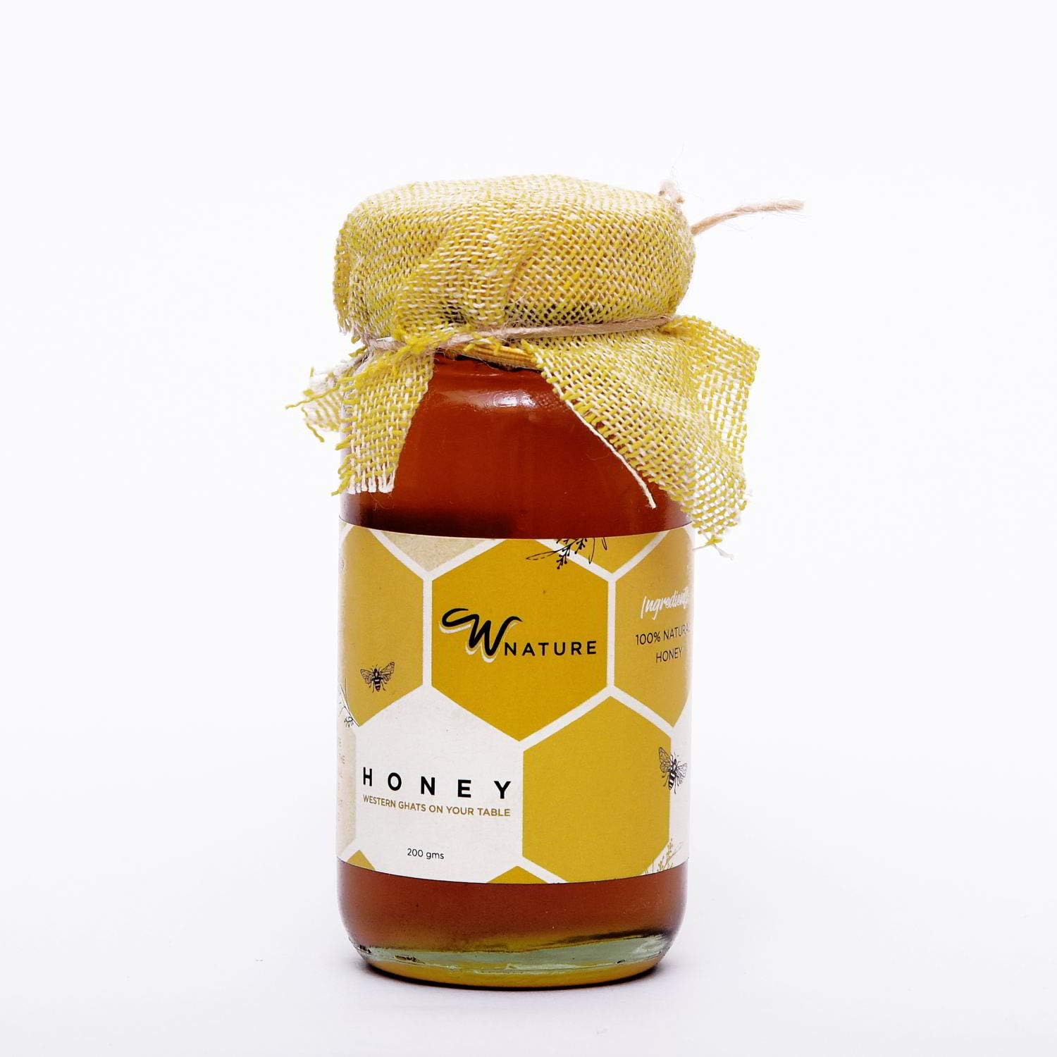 Wnature Organic Wild Raw Honey, 250 G - 100% Pure & Natural