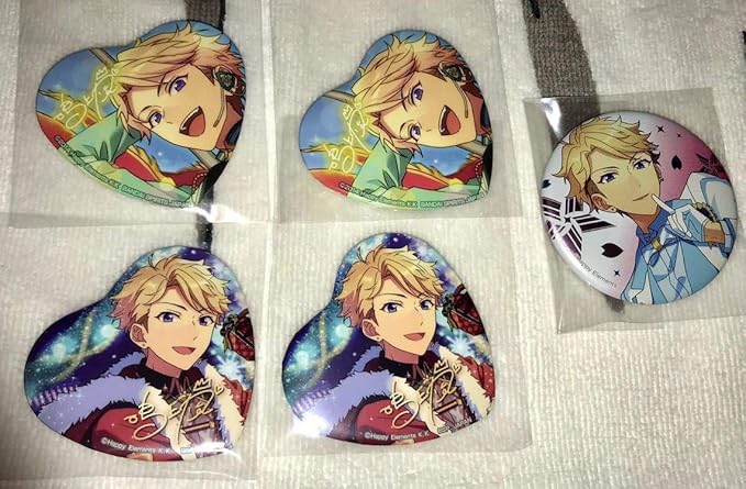 Amazon あんスタ 鳴上嵐 5 感謝祭 キャラバッジ とるパカ ハート 缶