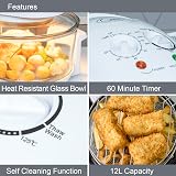 Quest 43890 12 L Halogen Oven Low Fat Multi-Function 1400W view 6