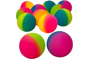 Bedwina Jumbo Super Bouncy Balls - 2.35 Inch (60mm) Balls for Kids in Bright Assorted Multi Colors for Birthday Party Favors 