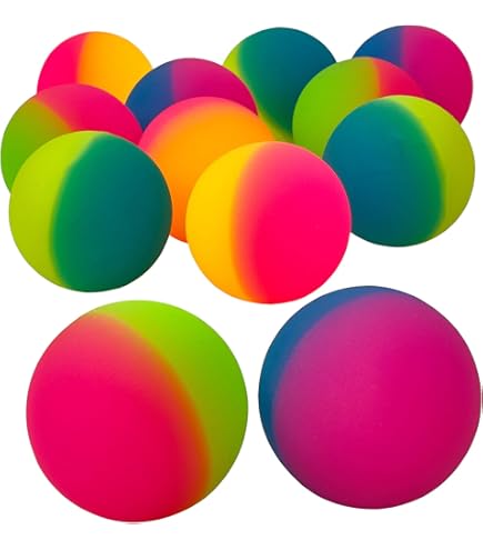 Amazon.com: Premium Rubber Ball 24 Balls Pack Pinky Bouncy