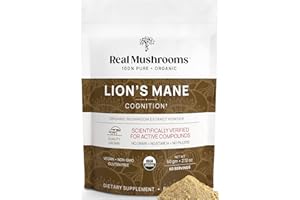 Lion’s Mane Powder - Organic Lions Mane Mushroom Extract with Immunomodulating Properties & Antioxidants - Vegan Mushroom Sup