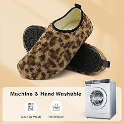 QFH Womens & Mens Cozy House Slippers - Portable