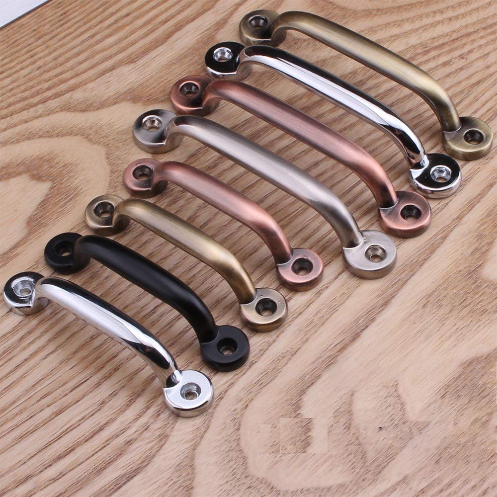 TopHomer Aluminum Alloy Handles, 1pcs Drawer Handles Knobs Pull Handles Cupboard Closet Door Bow Shape Pull Handle-Silver 78MM