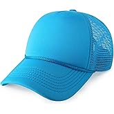 CHOK.LIDS Classic Foam Trucker Hat Summer Mesh Rope Cap Solid Two Toned Blank Hat Mens Womens Adjustable Strap Light Weight