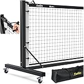 Fostoy Pickleball Net, Pro Aluminum Frame with Dual-Side Tensioning System | Locking Wheels, 22FT Tournament Regulation Size, Portable with Carry Bag for Outdoor &amp; Driveway
