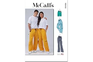 McCall's M8458A Unisex Pull On Cargo Pants and Shorts Sewing Pattern Packet, Design Code M8458, Sizes XS-S-M-L-XL-XXL
