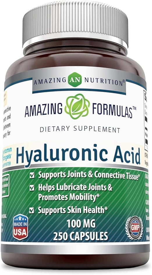Amazing Formulas Hyaluronic Acid 100 mg 250 Capsules