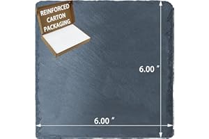 INOSCIND Reptile Basking Platform 6 × 6", Extra Large Reptile Slate, Basking Rock, Slate Tiles Rocks for Reptiles, Terrarium Bowls for Bearded Dragon Tortoise Turtle Ball Python Snake Lizard Gecko