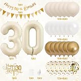 Adorely 21st Birthday Decorations White Gold Banner & Balloons Set view 2