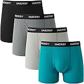 INNERSY Men's Breathable Mesh Boxer Briefs Cooling Moisture Wicking Underwear 4-Pack
