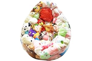 Clear Stuffed Animal Storage Bean Bag Chair Cover, Extra Large 150L Toy Organizer, Soft Plush Toys Storage, Waterproof Plush 