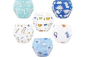Nutyomi Baby Cotton Training Pants 6 Packs Toilet Training Underpants Absorbent Toddler Potty Training Underwear 2T-5T