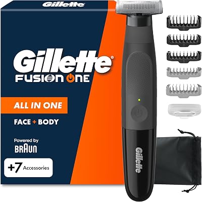 Fusion One Recortadora de Barba Y Afeitadora Corporal, Negro