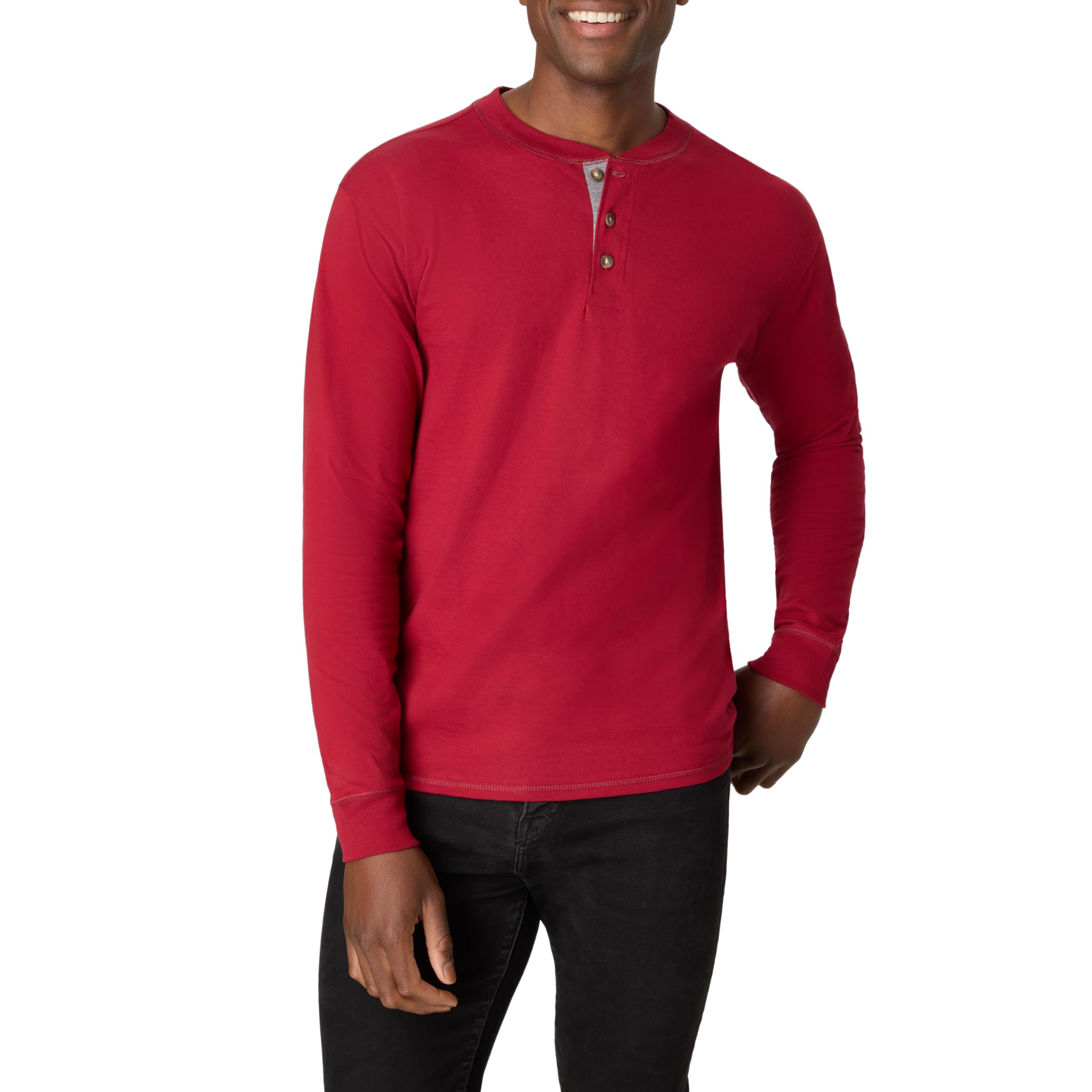 Hanes Mens T-shirts, Beefyt Cotton Long Sleeve