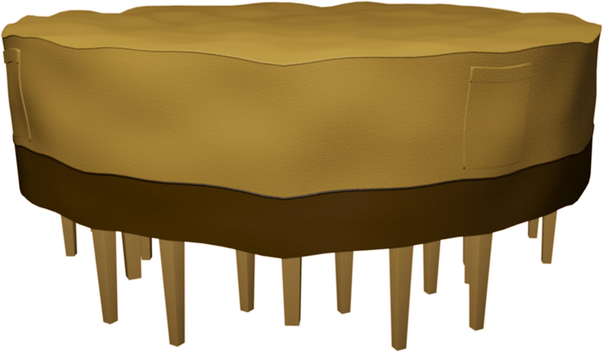 Homewell Protective Cover for Outdoor Round Patio Table & Chairs Set (Large - 94" Dia x 23" H)