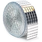 3000 Pieces Disco Ball Tiles Disco Mirror Tiles 5 mm X 5 mm Mosaic Square Glass Sticker for DIY Craft Decoration Self-Adhesive Mirror Mosaic Tiles Self Adhesive Disco Ball Mirrors Pieces (Silver)