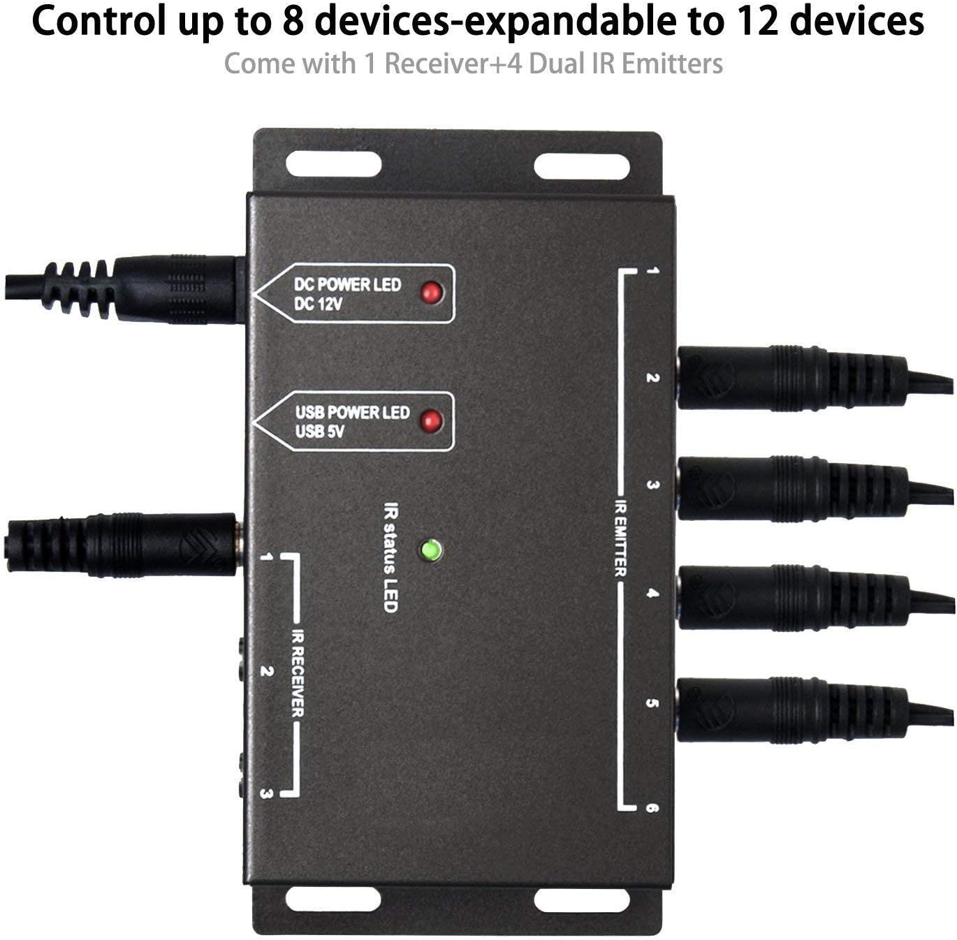 Amazon.com: Microware Infrared Repeater System IR Repeater Kit Control Up to 10 Devices Hidden 