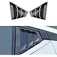MICROCK Rear Side Window Louvers Racing Style Triangular Window Glass Blinds for Nissan Altima 2019 2020 2021 2022 2023 2024, ABS Carbon Fiber, 2pcs
