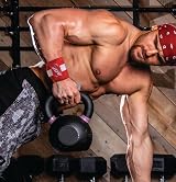 AQF Power Wrist Wraps Pair Red 3x13 Inch One Size Fits All view 6