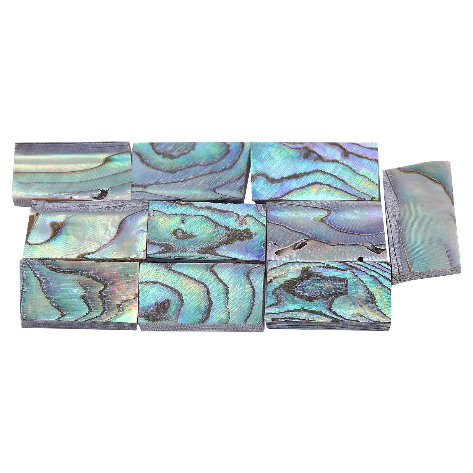 10Pcs Abalone Shell Guitar Abalone Shell Pieces Abalone Shell Sheet Inlay Fingerboard Guitars Inlay Material Guitar Fretboard Inlays