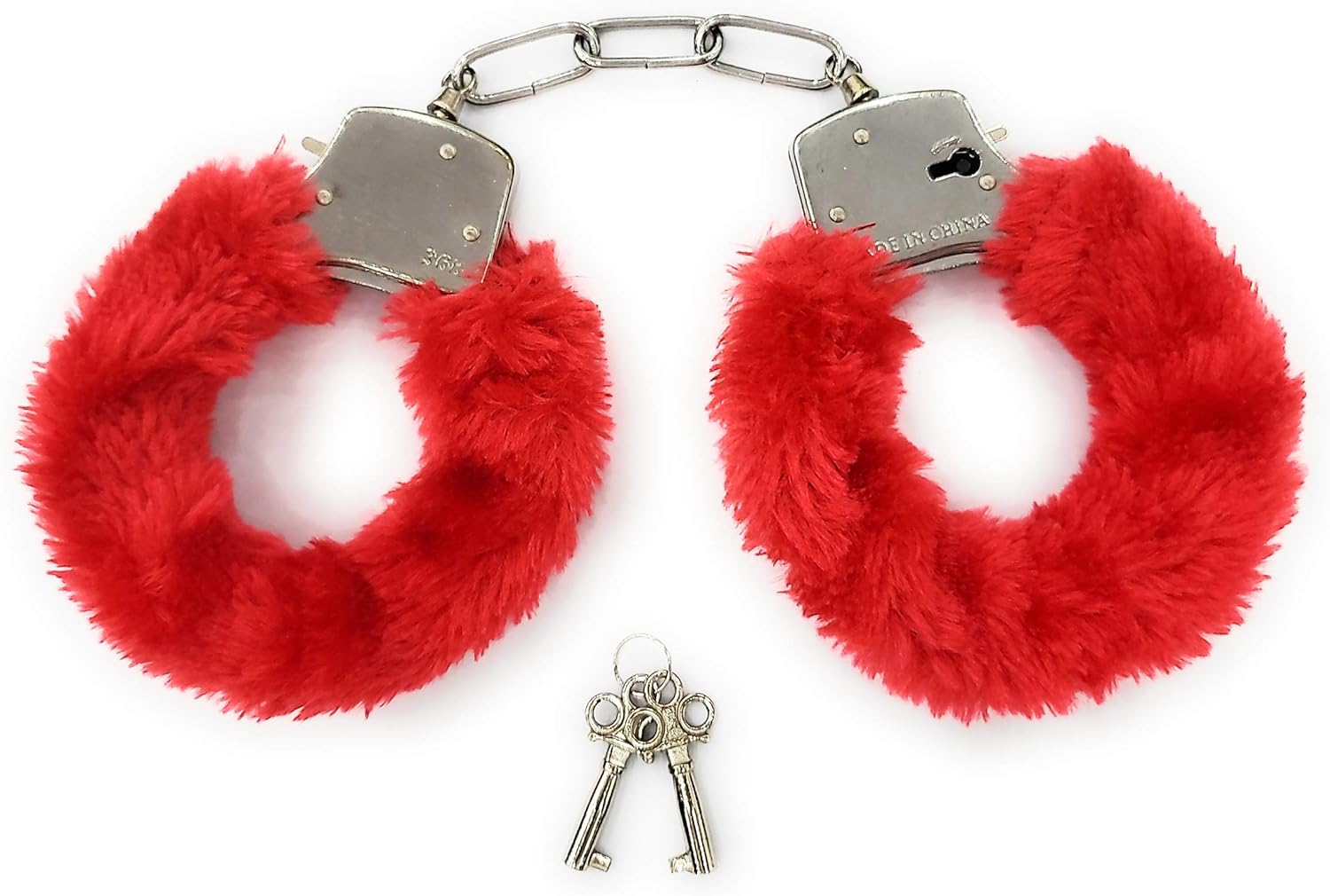 Jasincess Plüsch Handschellen mit Schlüssel Spielzeug Handschellen