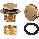 Artiwell Tip-Toe Bathtub Drains Trim Set with Two-Hole Overflow Faceplate, Replacement Bath Drain Trim Kit with 2-Hole Overfl