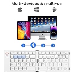 JPHTEK Mini Foldable Bluetooth Keyboard - Portable